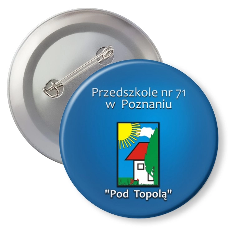 przypinka z agrafką Przedszkole nr 71 w Poznaniu