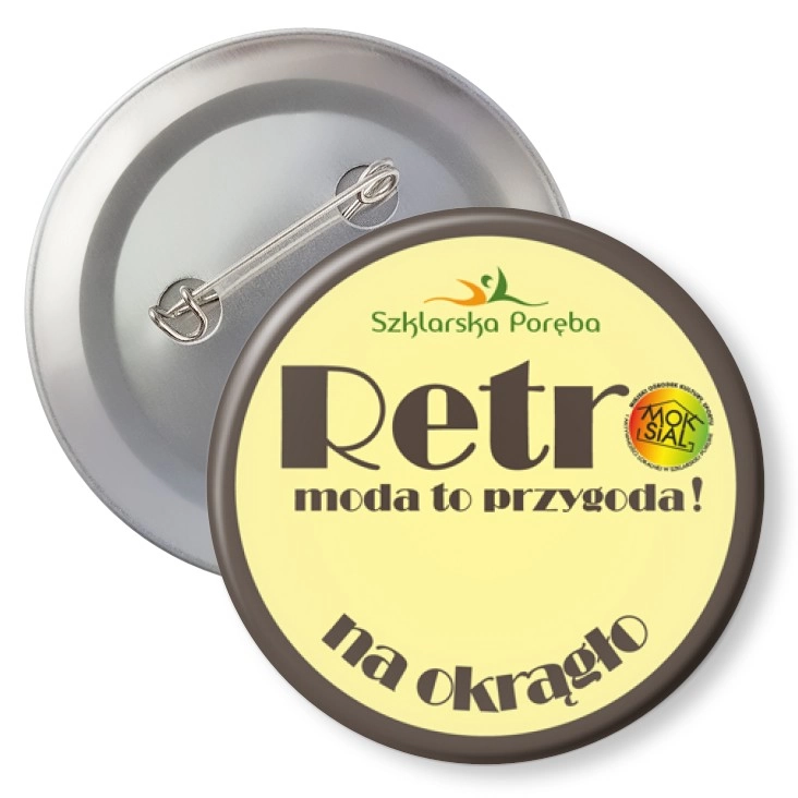 przypinka z agrafką Retro