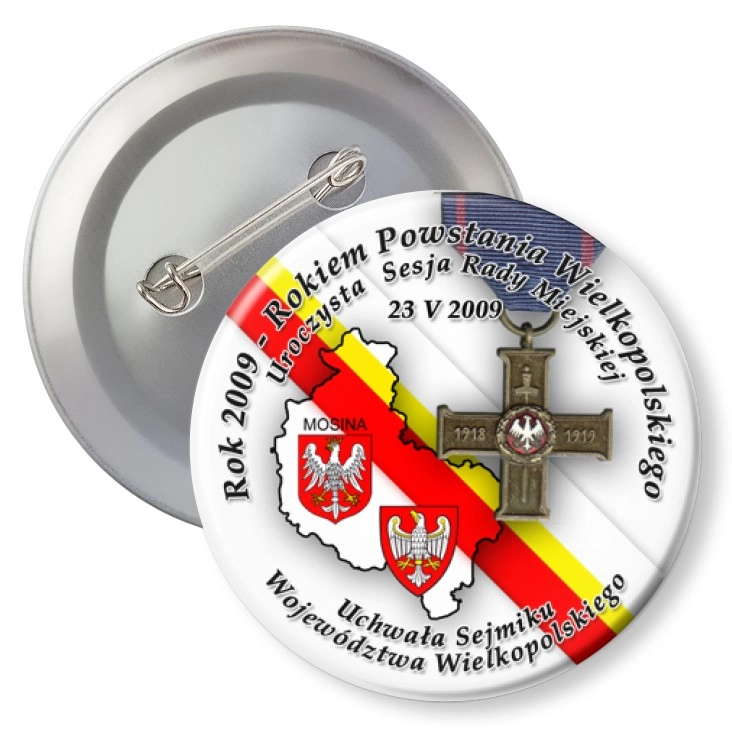 przypinka z agrafką Rok 2009 - rokiem Powstania Wielkopolskiego