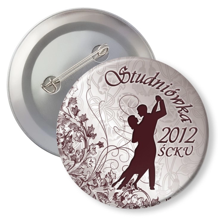 przypinka z agrafką Studniówka 2012 - ŚCKU