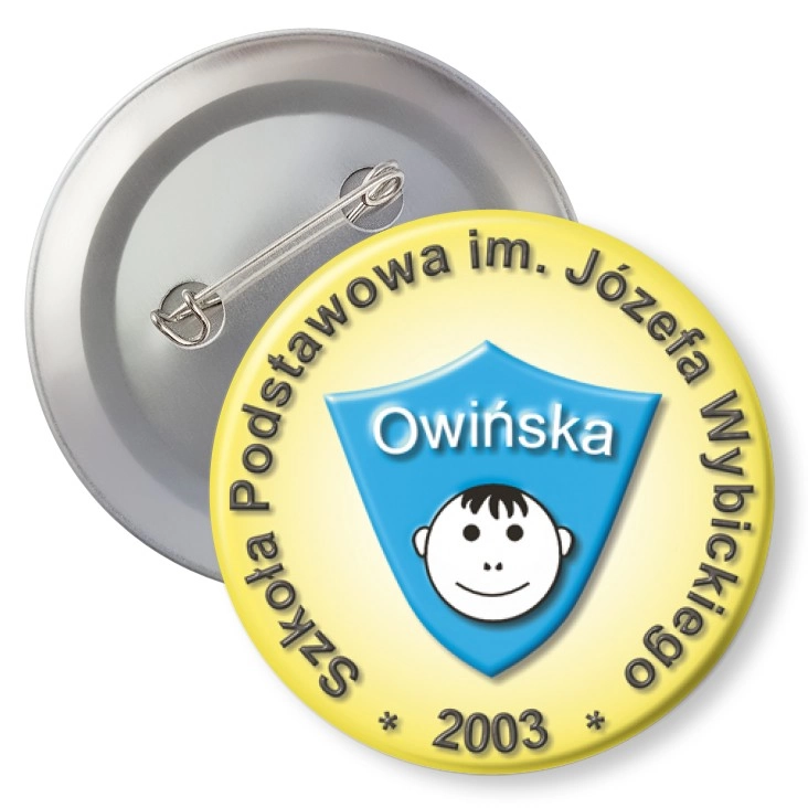 przypinka z agrafką Szkoła Podstawowa w Owińskach