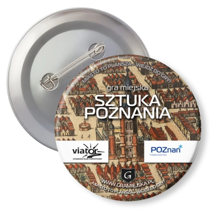 przypinka z agrafką Sztuka Poznania