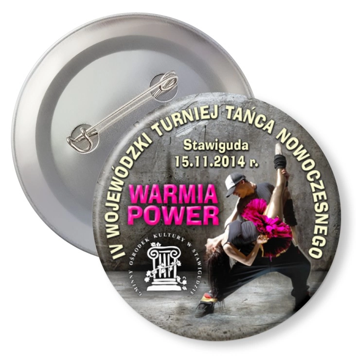przypinka z agrafką Warmia Power 2014