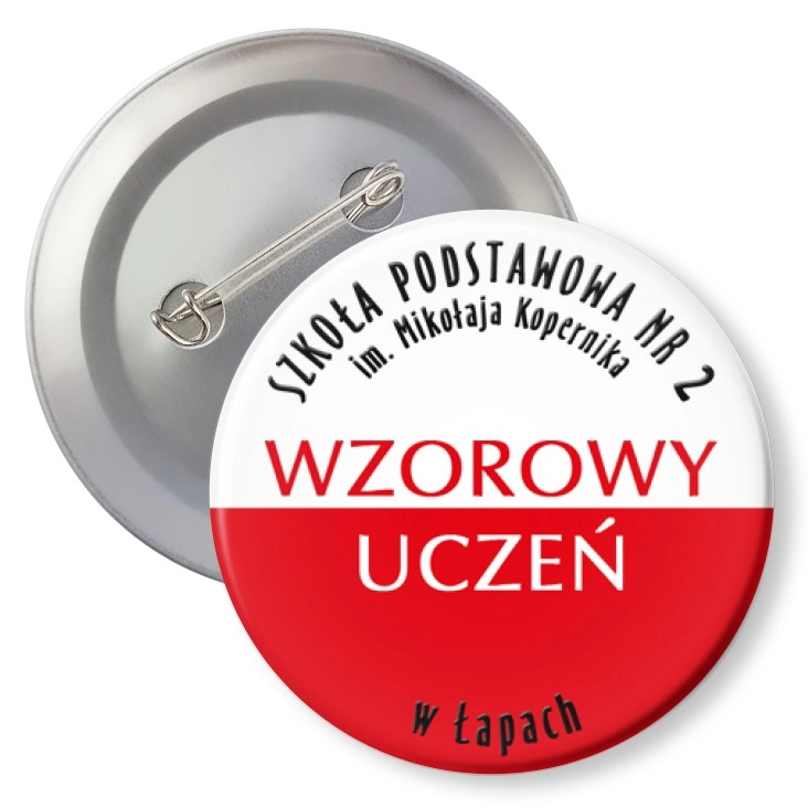 przypinka z agrafką Wzorowy Uczeń