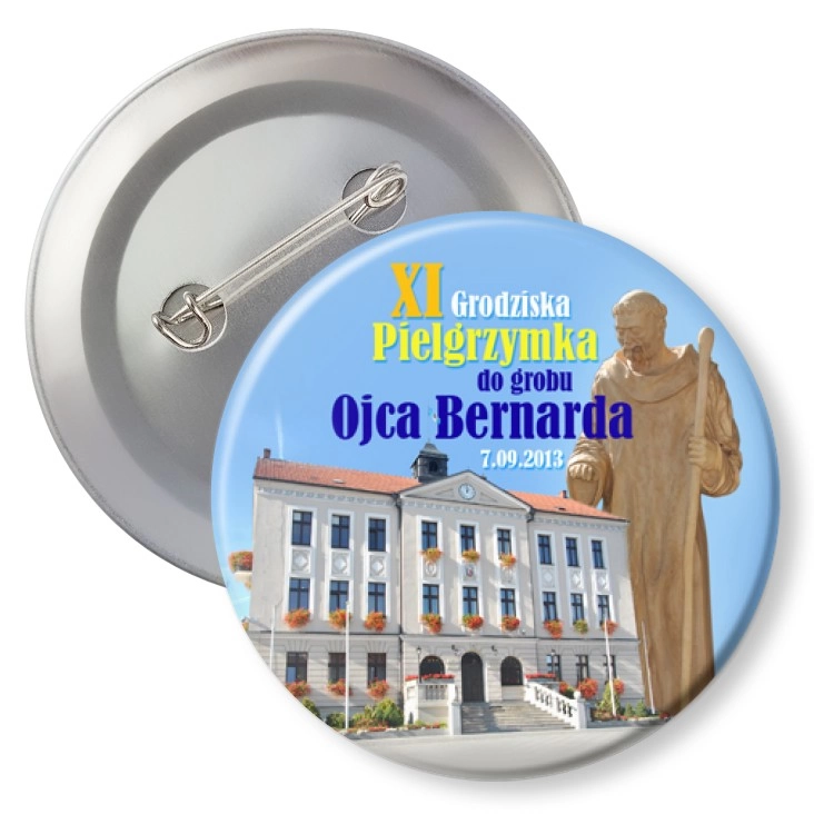 przypinka z agrafką XI Grodziska Pielgrzymka do grobu Ojca Bernarda