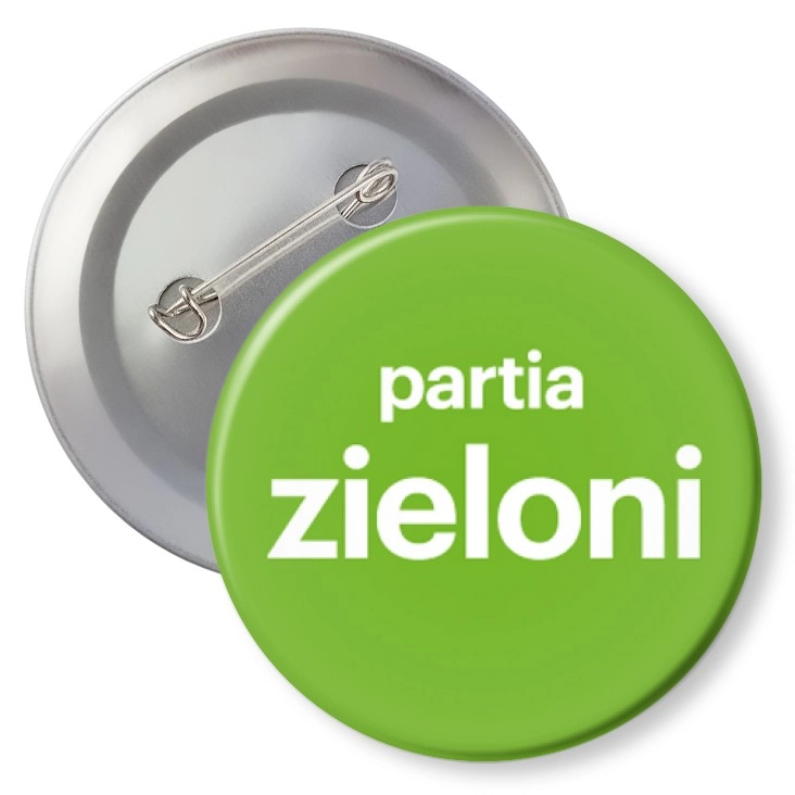 przypinka z agrafką Zieloni