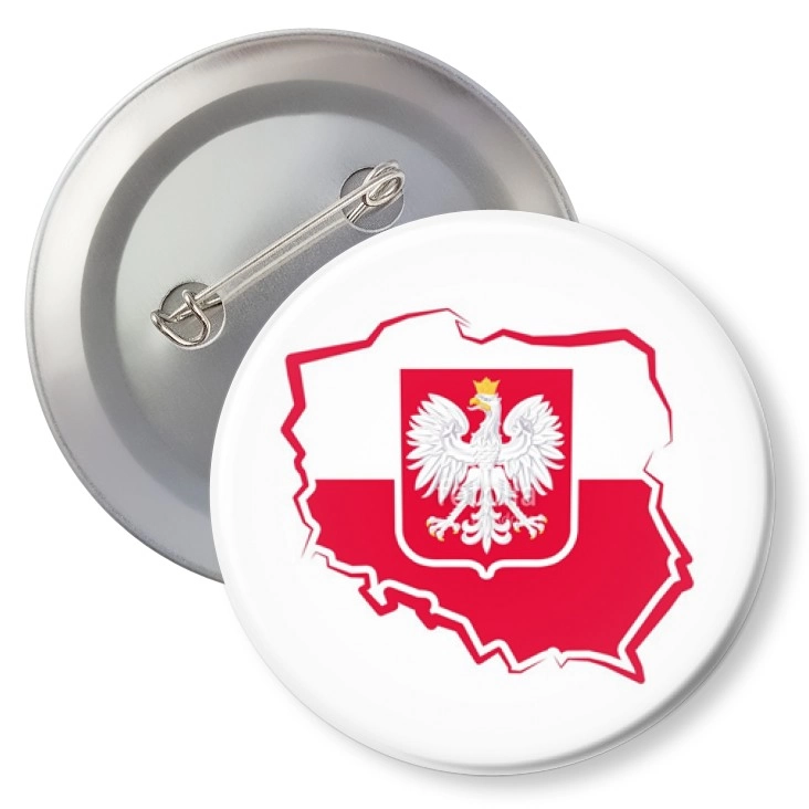 przypinka z agrafką Polska