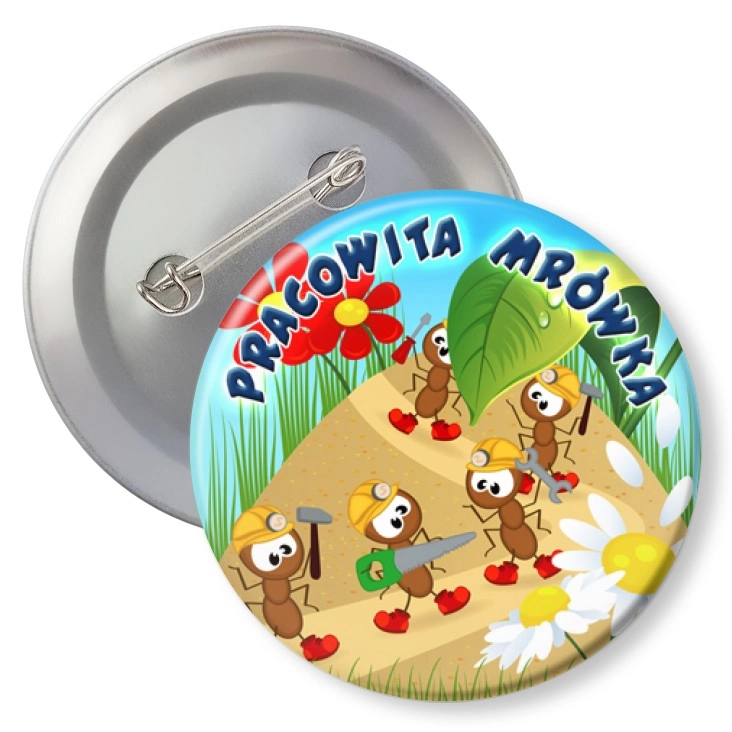 przypinka z agrafką Pracowita mrówka