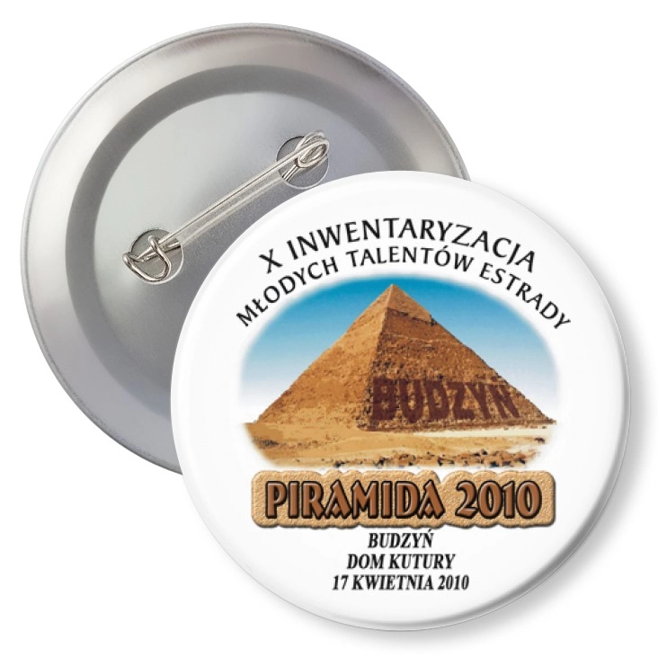 przypinka z agrafką Pramida - Budzyń 2010