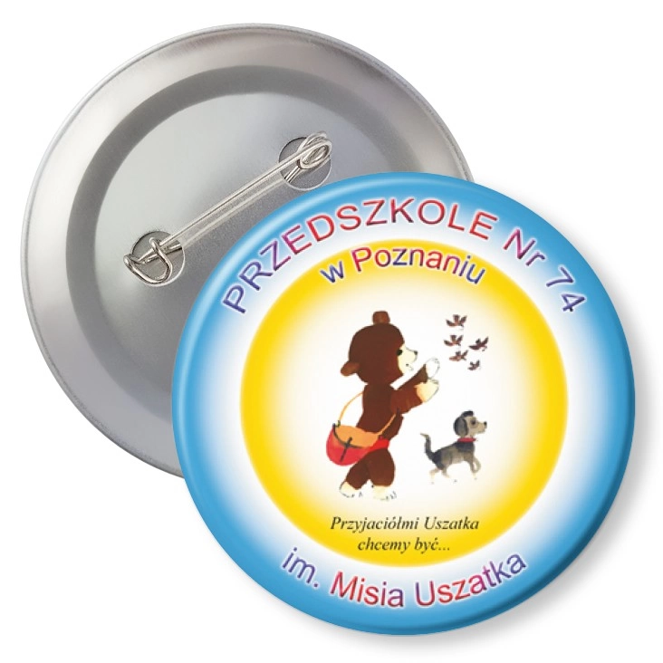 przypinka z agrafką Przedszkole nr 74 w Poznaniu