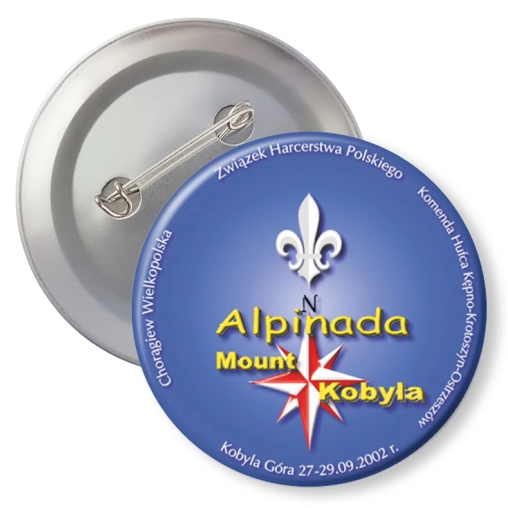 przypinka z agrafką Alpinada Mount Kobyla