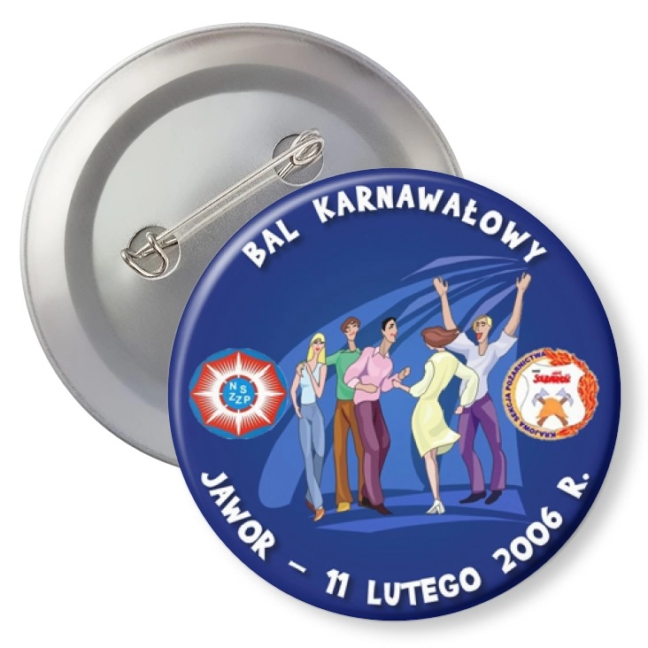 przypinka z agrafką Bal Karnawałowy