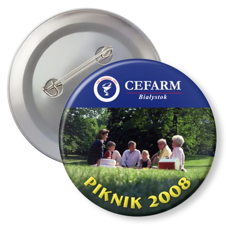 przypinka z agrafką Cefarm Białystok Piknik