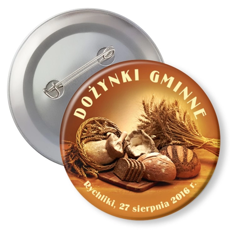przypinka z agrafką Dożynki Rychliki