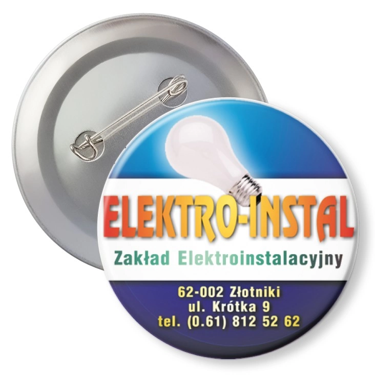 przypinka z agrafką ELEKTRO-INSTAL
