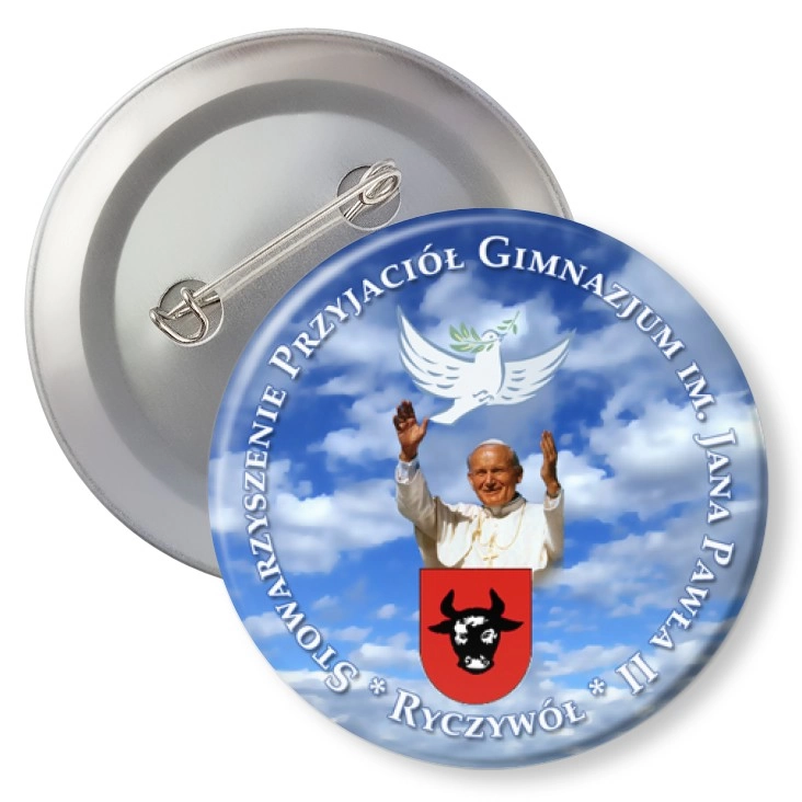 przypinka z agrafką Gimnazjum Ryczywół