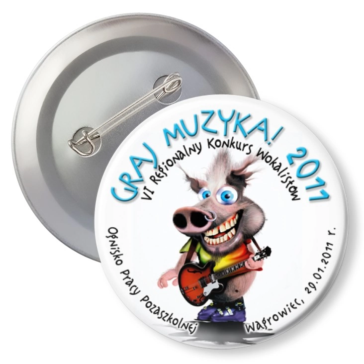 przypinka z agrafką Graj Muzyka! 2011