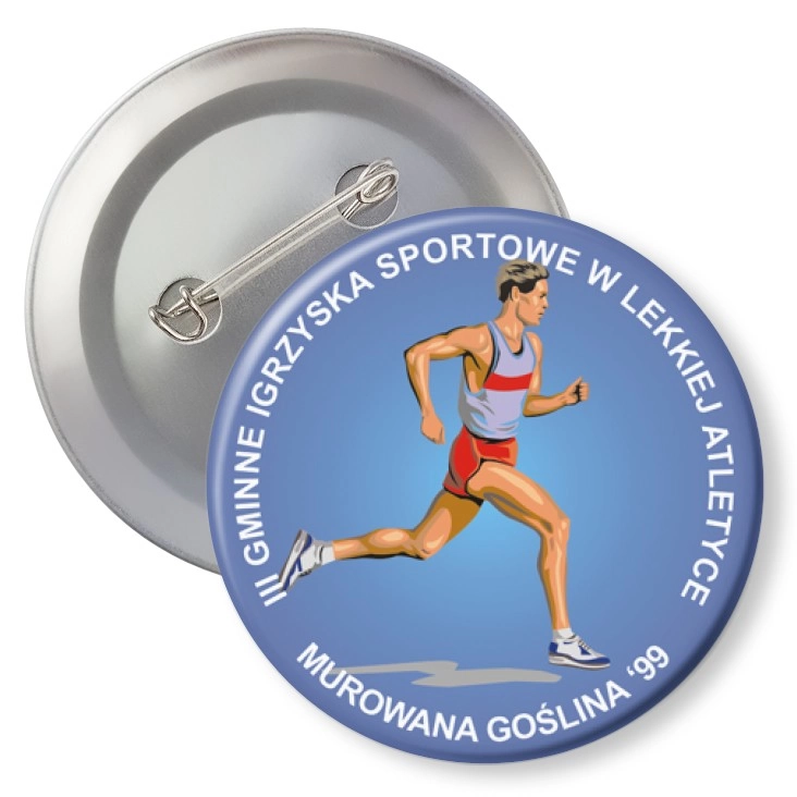 przypinka z agrafką III Gminne Igrzyska Sportowe w Lekkiej Atletyce