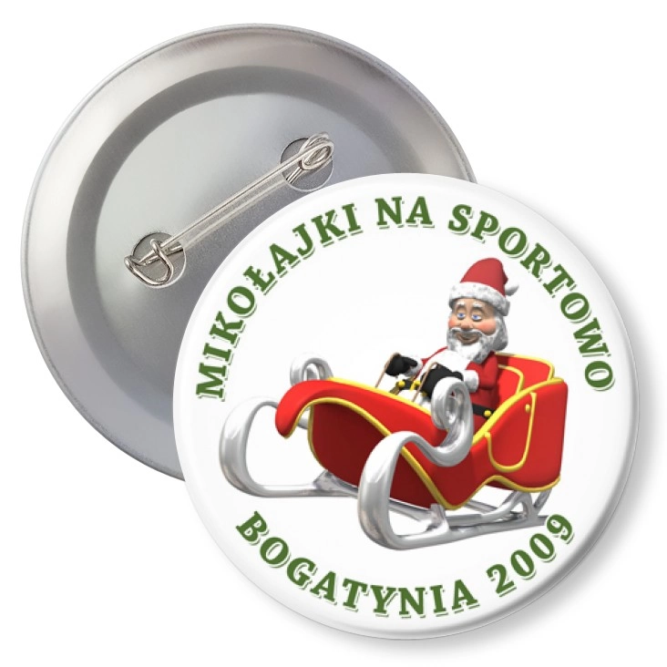 przypinka z agrafką Mikołajki Bogatynia D