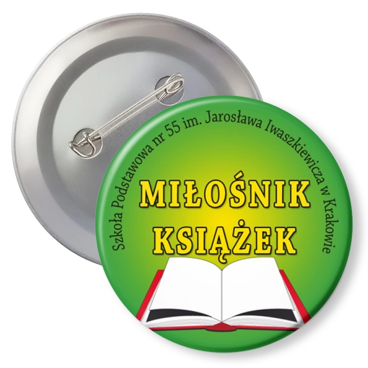przypinka z agrafką Miłośnik książek