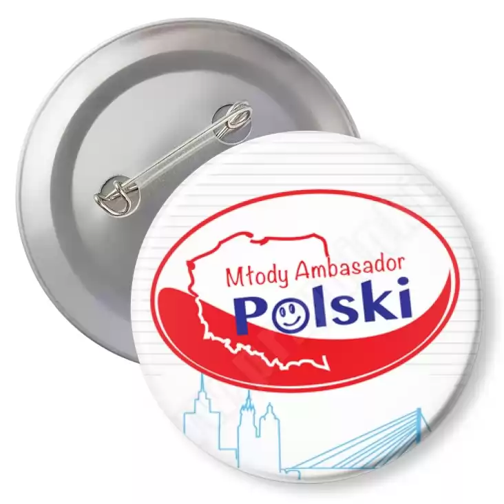 przypinka z agrafką Młody Ambasador Polski