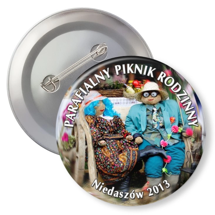 przypinka z agrafką Parafialny Piknik Rodzinny - Niedaszów 2013