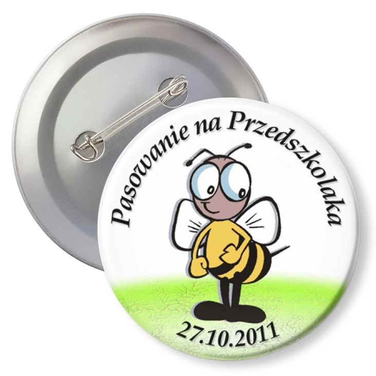 przypinka z agrafką Pasowanie na przedszkolaka