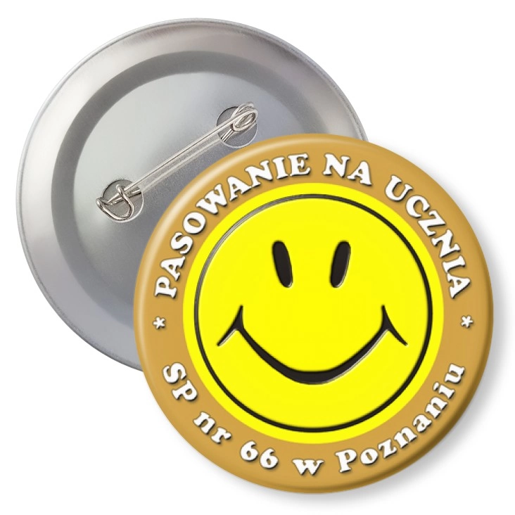 przypinka z agrafką Pasowanie SP66 Poznaniu