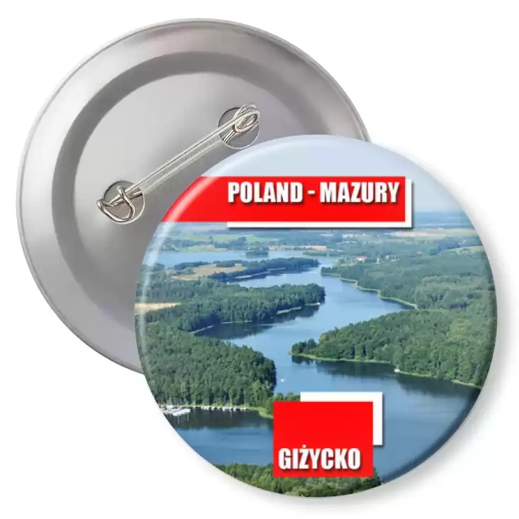 przypinka z agrafką Poland-Mazury Giżycko