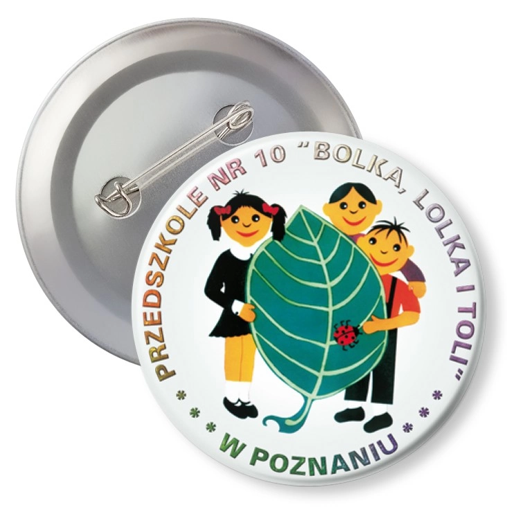 przypinka z agrafką Przedszkole nr 10