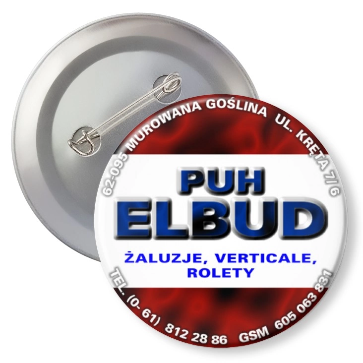 przypinka z agrafką PUH ELBUD