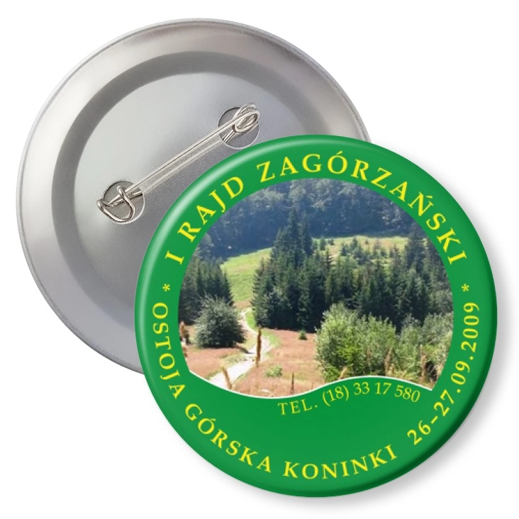 przypinka z agrafką Rajd Zagórzański