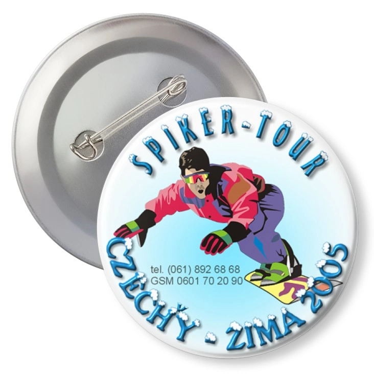 przypinka z agrafką Spiker-Tour Czechy