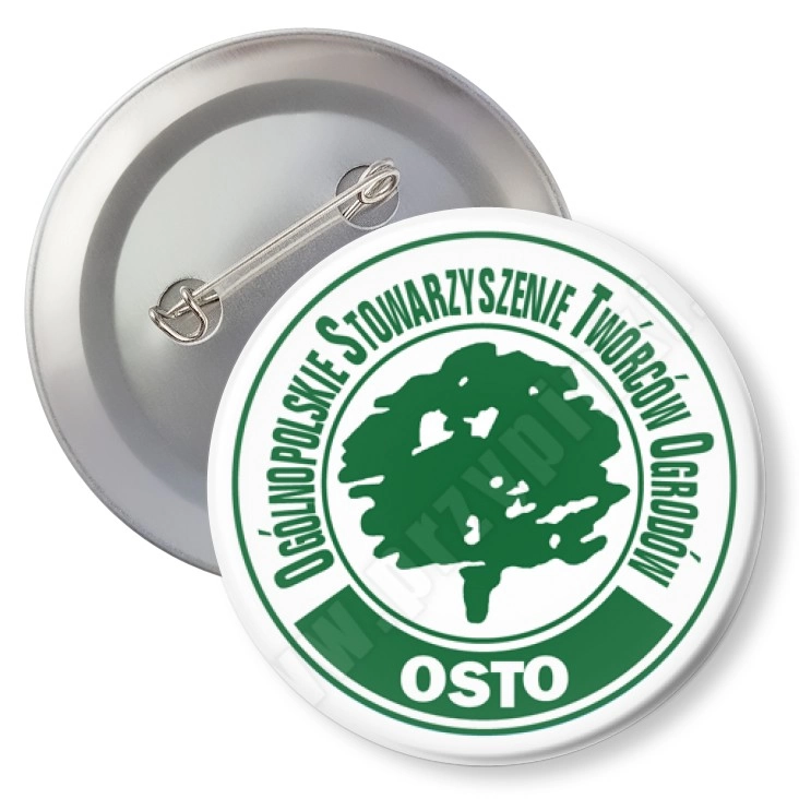 przypinka z agrafką Stowarzyszenie Twórców Ogrodów
