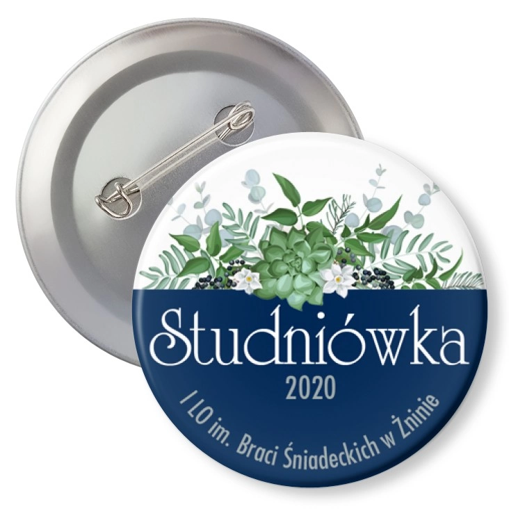 przypinka z agrafką Studniówka 2020