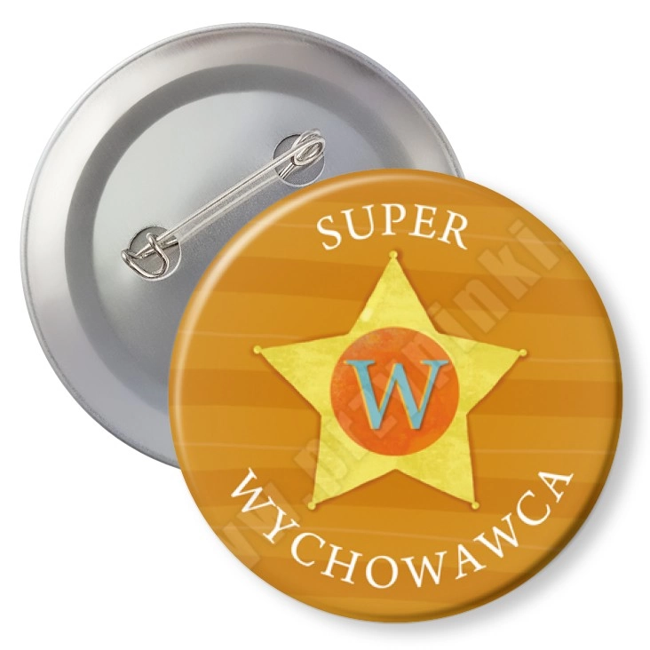 przypinka z agrafką Super Wychowawca