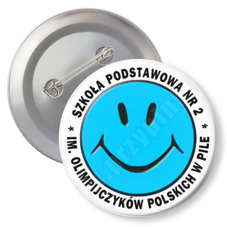 przypinka z agrafką Szkoła Podstawowa nr 2 w Pile