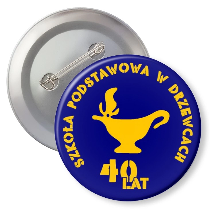 przypinka z agrafką Szkoła Podstawowa w Drzewcach