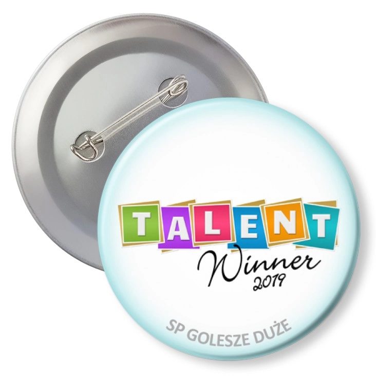 przypinka z agrafką Talent Winner 2019