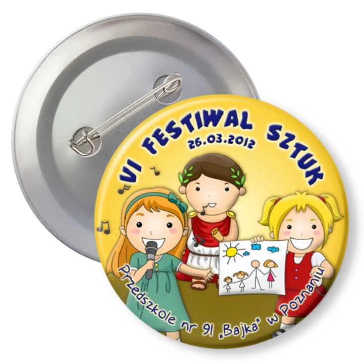 przypinka z agrafką VI Festiwal Sztuk