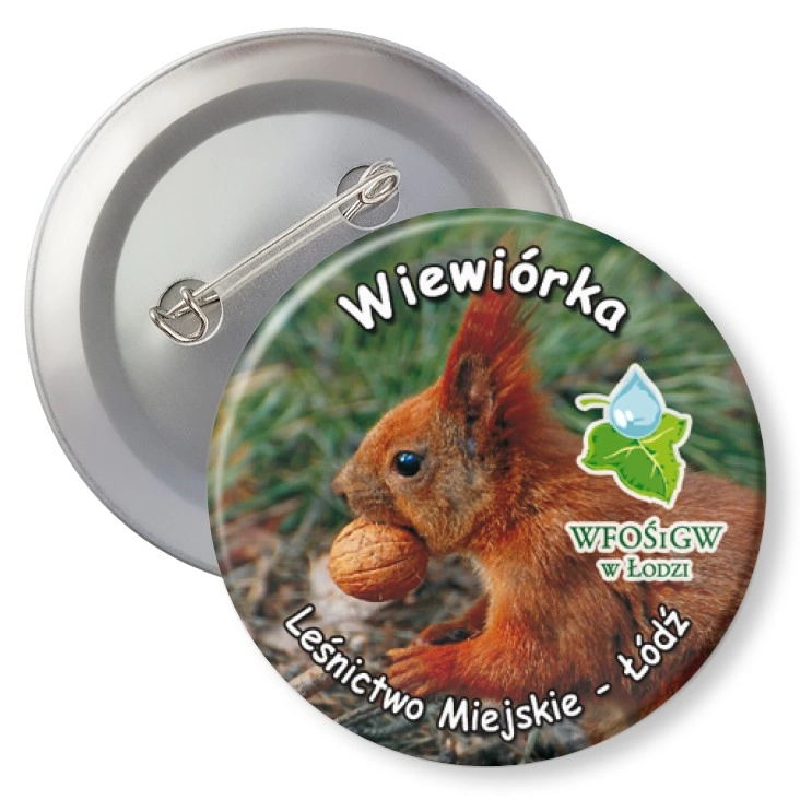 przypinka z agrafką Wiewiórka