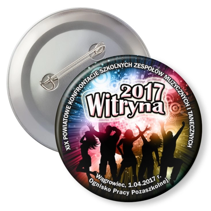 przypinka z agrafką Witryna 2017