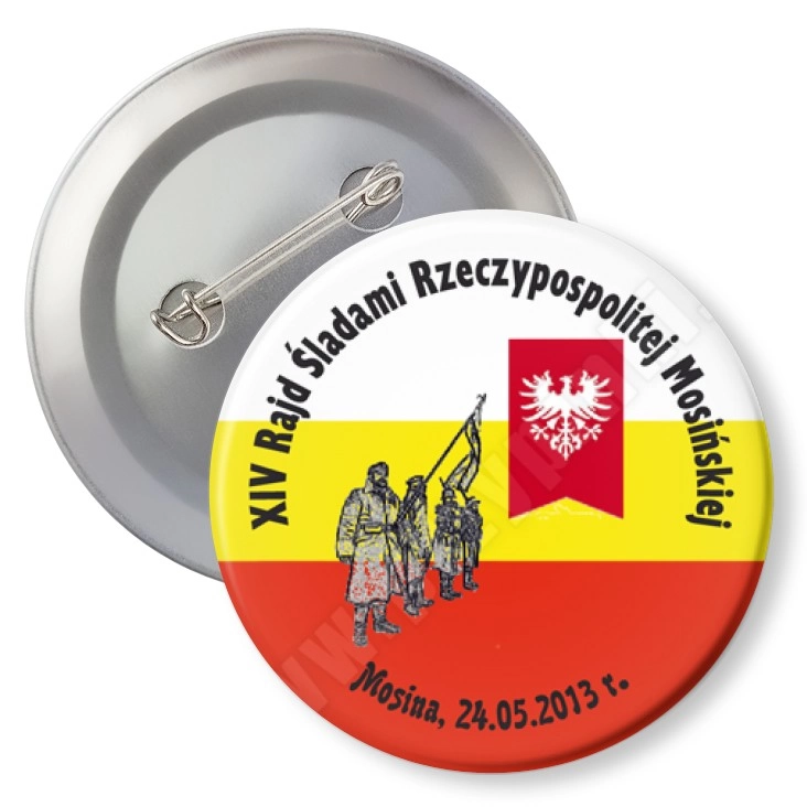 przypinka z agrafką XIV Rajd Śladami Rzeczypospolitej Mosińskiej