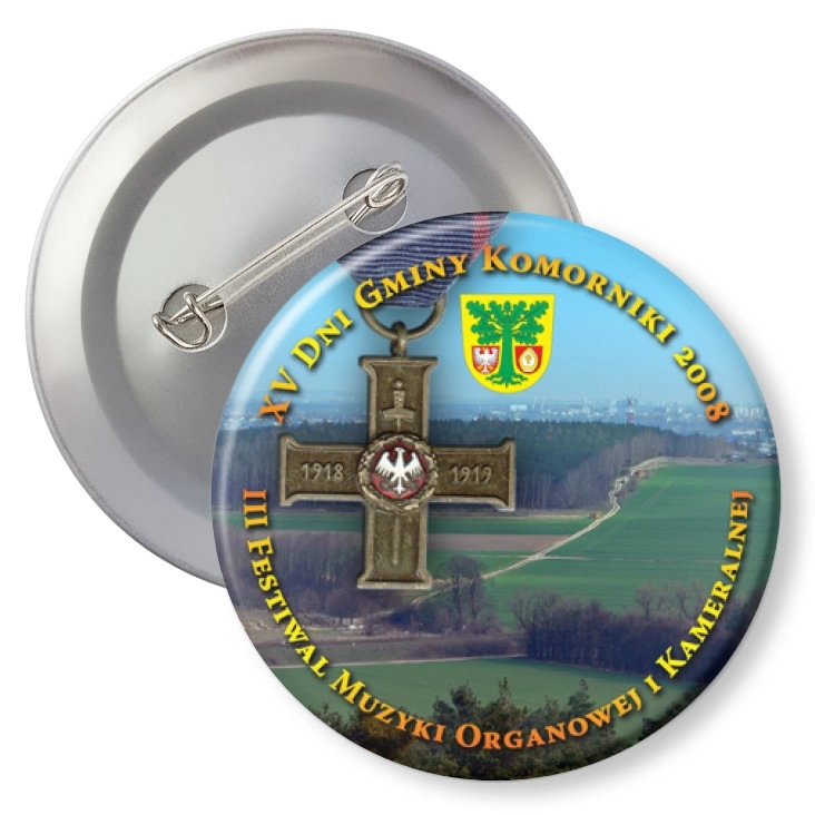 przypinka z agrafką XV Dni Gminy Komorniki