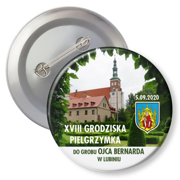 przypinka z agrafką XVIII Pielgrzymka do Grobu Ojca Bernarda