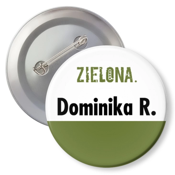 przypinka agrafka Zielona.