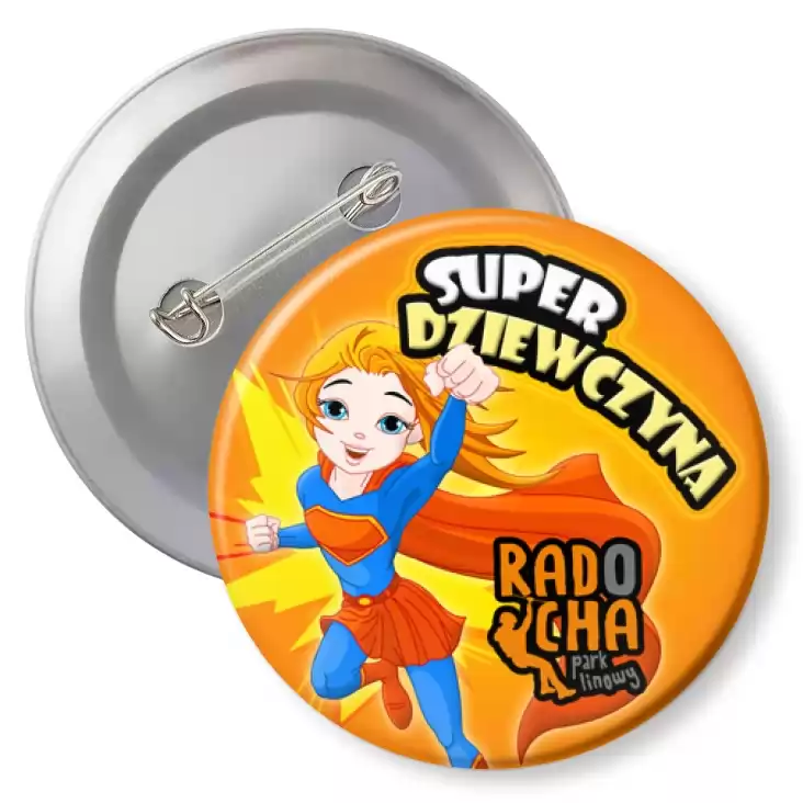 przypinka z agrafką Radocha - Super Dziewczyna