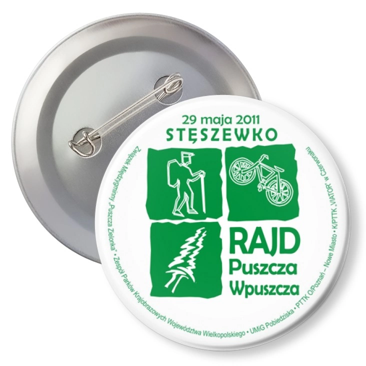 przypinka z agrafką Rajd Puszcza Wpuszcza 2011