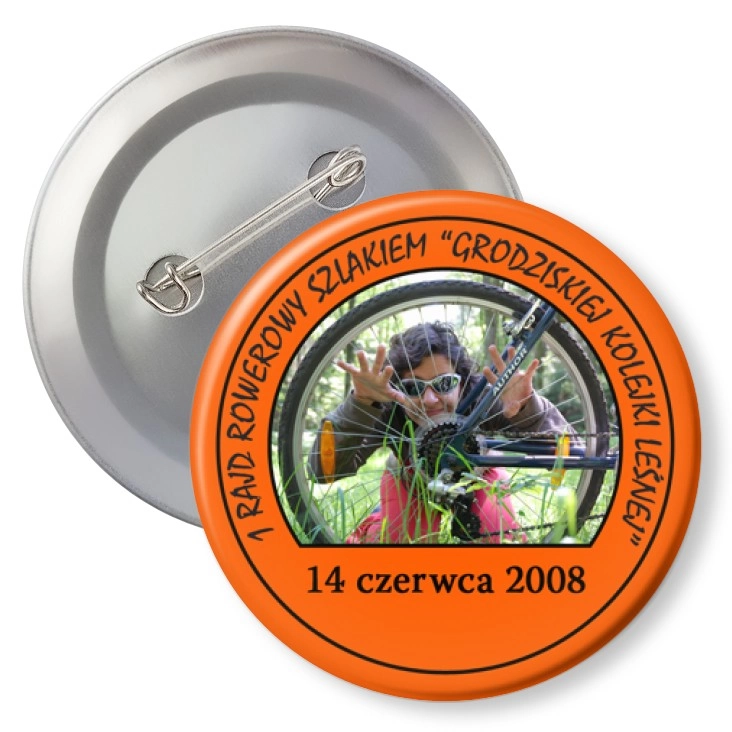przypinka agrafka Rajd Rowerowy Szlakiem Grodziskiej Kolei Leśnej