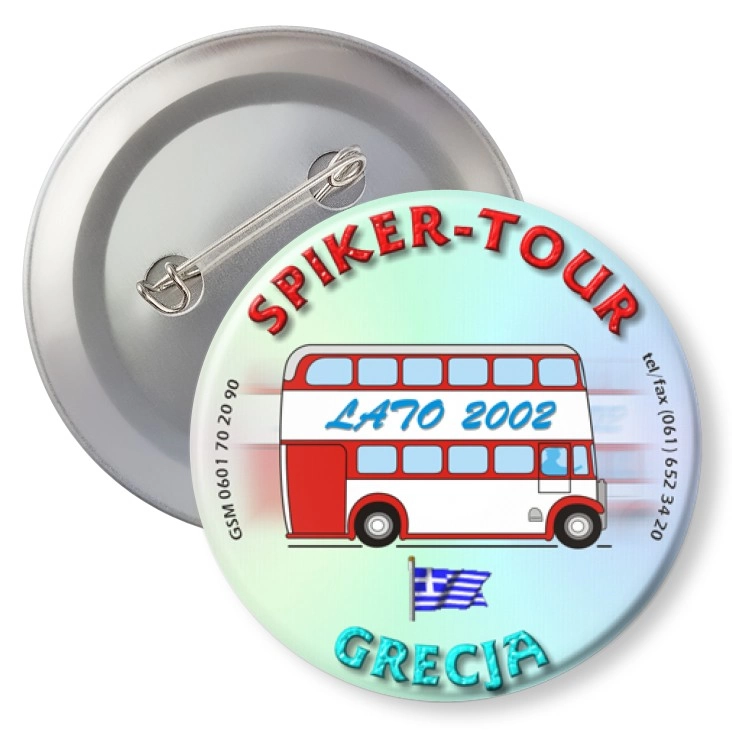 przypinka z agrafką Spiker-Tour Grecja